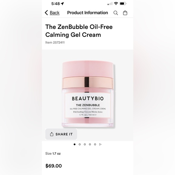 Beauty bio the Zen bubble oil, free, calming gel cream 1.7 ounce - Picture 2 of 2